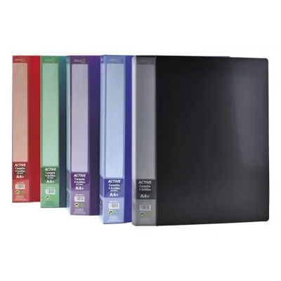 OFFICE BOX Carpeta 4 Anillas de 25 MM Office Box Active DIN A4 Polipropileno Colores Surtidos