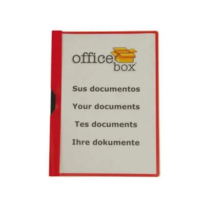 OFFICE BOX Carpeta Office Box Dossier Pinza Lateral Polipropileno DIN A4 Pinza Deslizante Capacidad 30 Hojas Negro