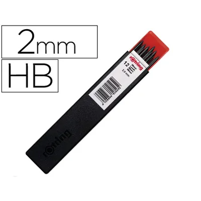 ROTRING Minas Rotring Grafito 2 MM Hb Estuche de 12 Minas