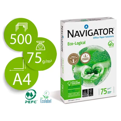NAVIGATOR Papel Fotocopiadora Navigator Eco Logical DIN A4 75 Gramos Paquete de 500 Hojas