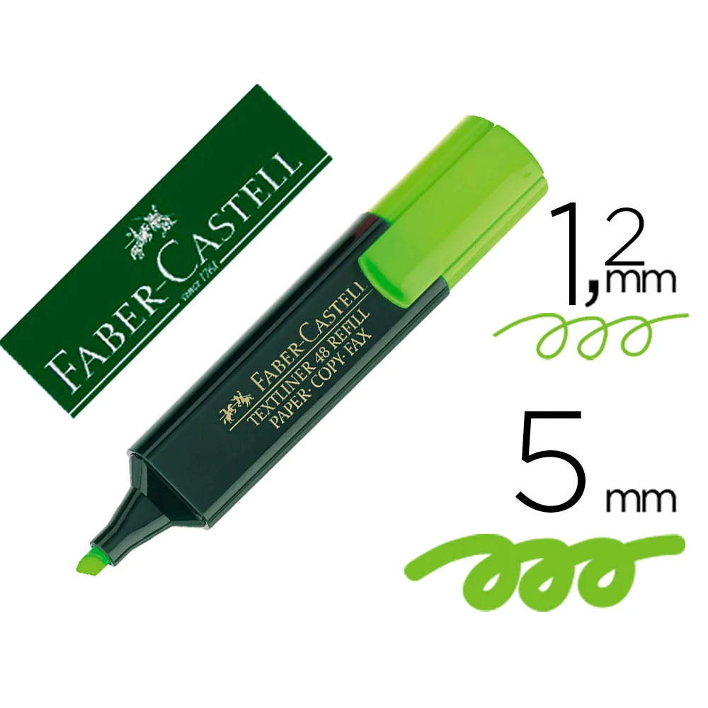 Rotulador Faber Castell Fluorescente Textliner 48 Verde