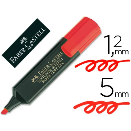 Rotulador Faber Castell Fluorescente Textliner 48 Rojo